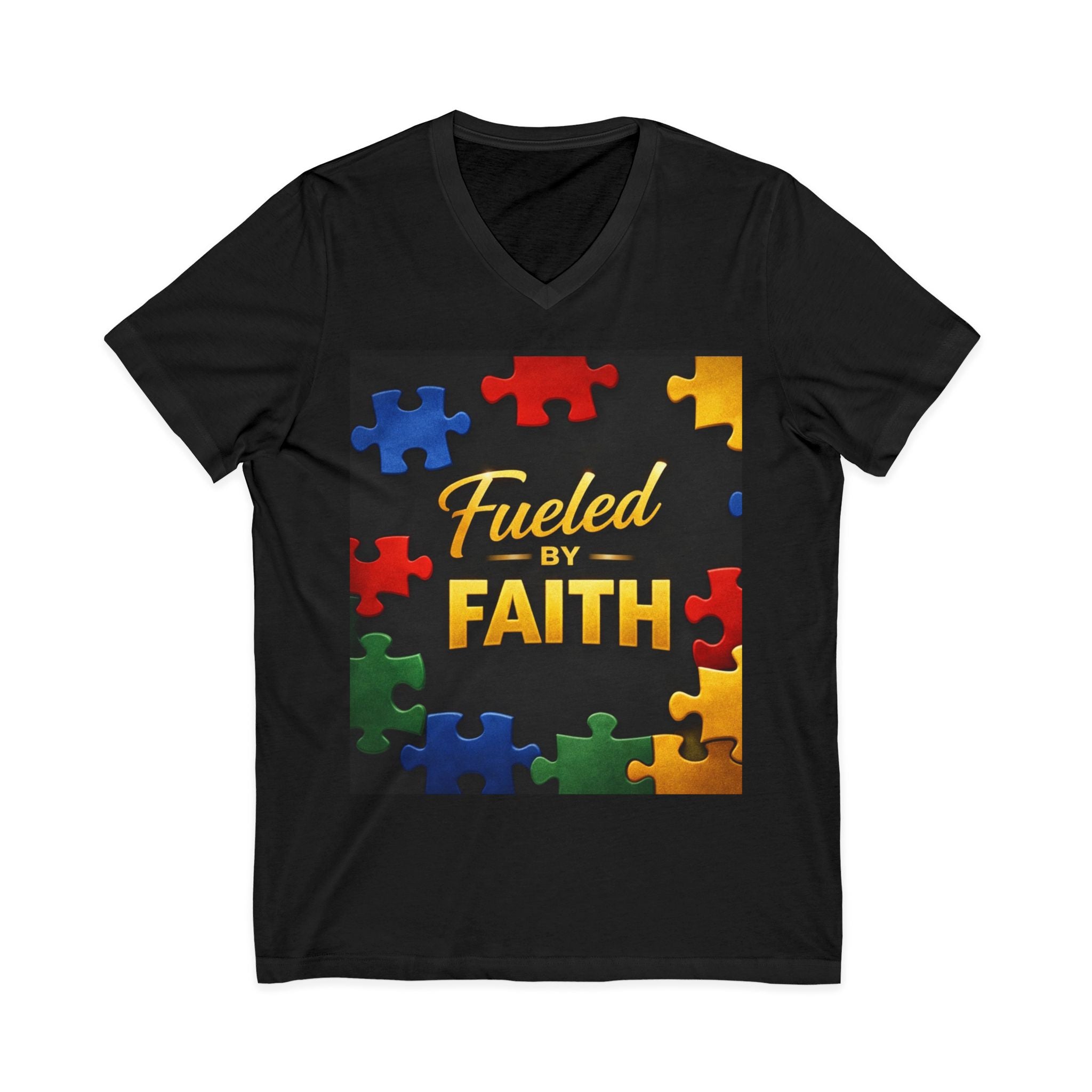 Unisex Jersey Short Sleeve V-Neck Tee