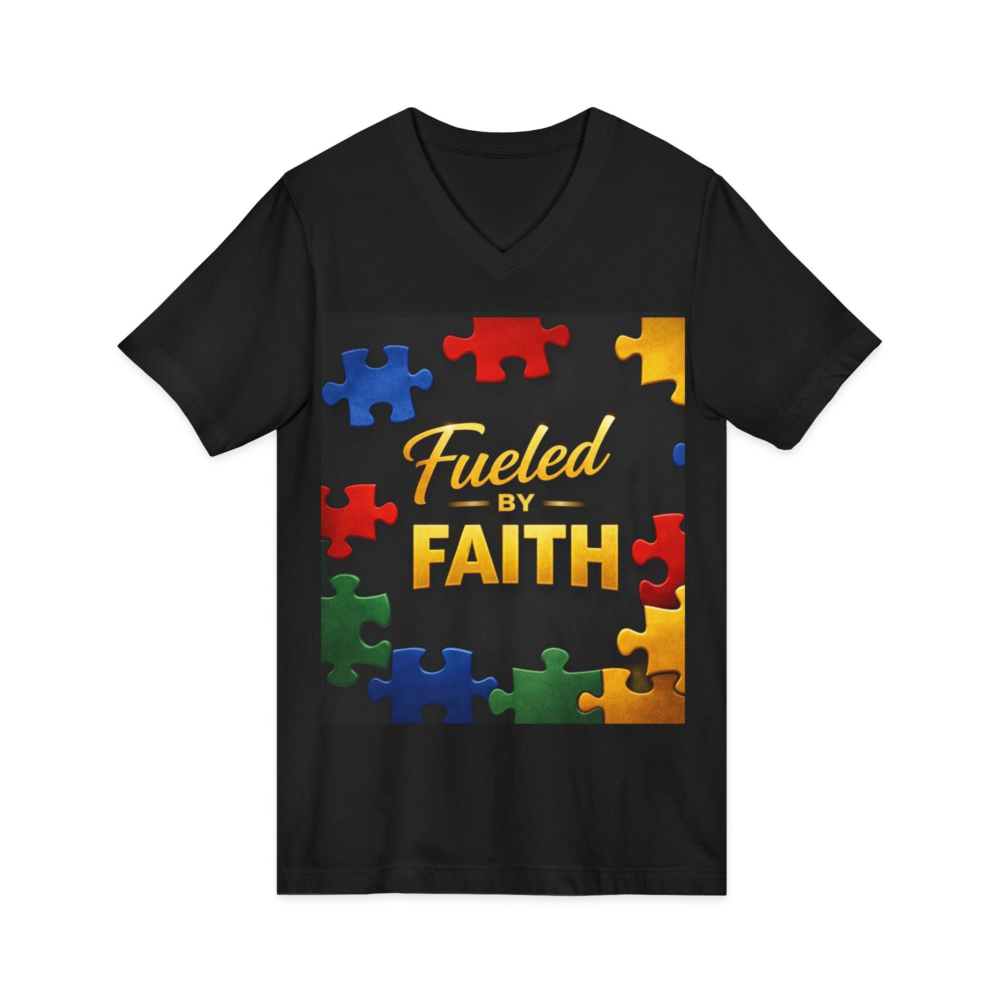Unisex Jersey Short Sleeve V-Neck Tee